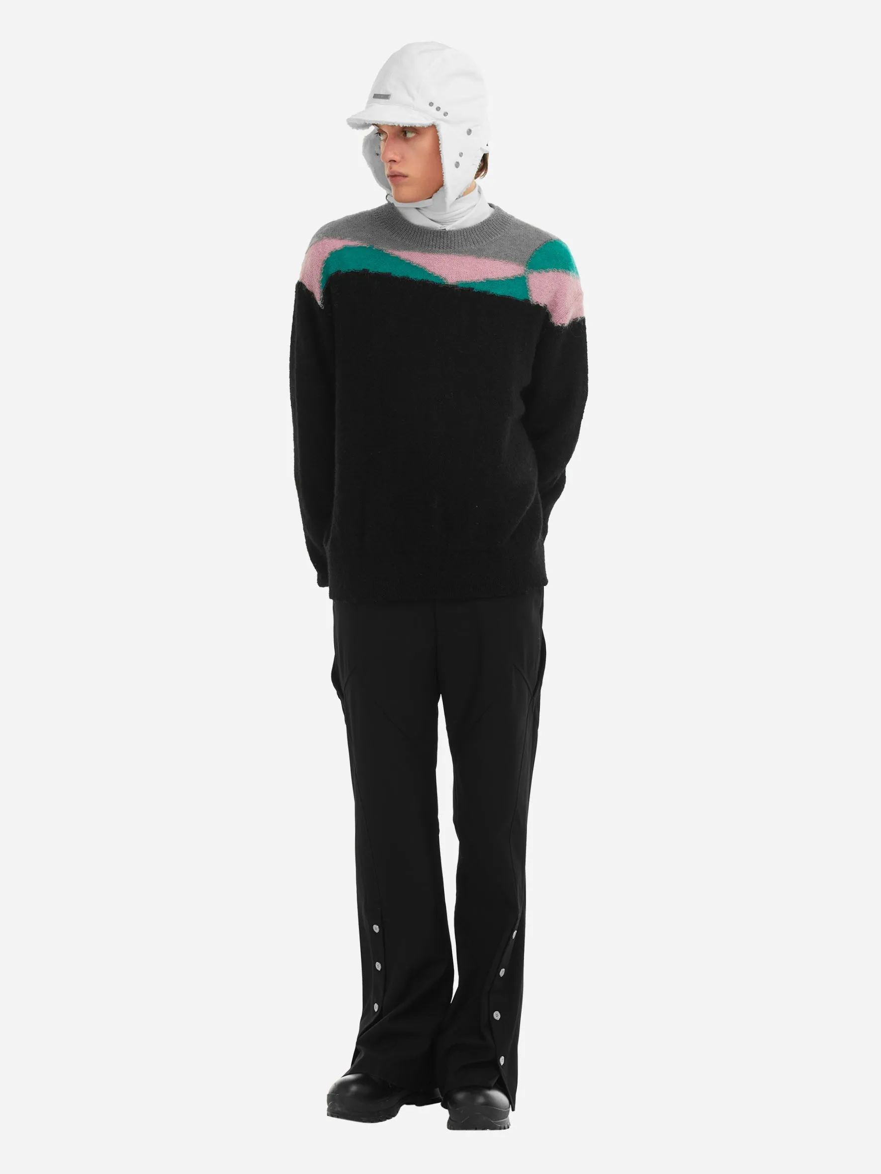 006 - Ellipse Panelled Mohair Sweater