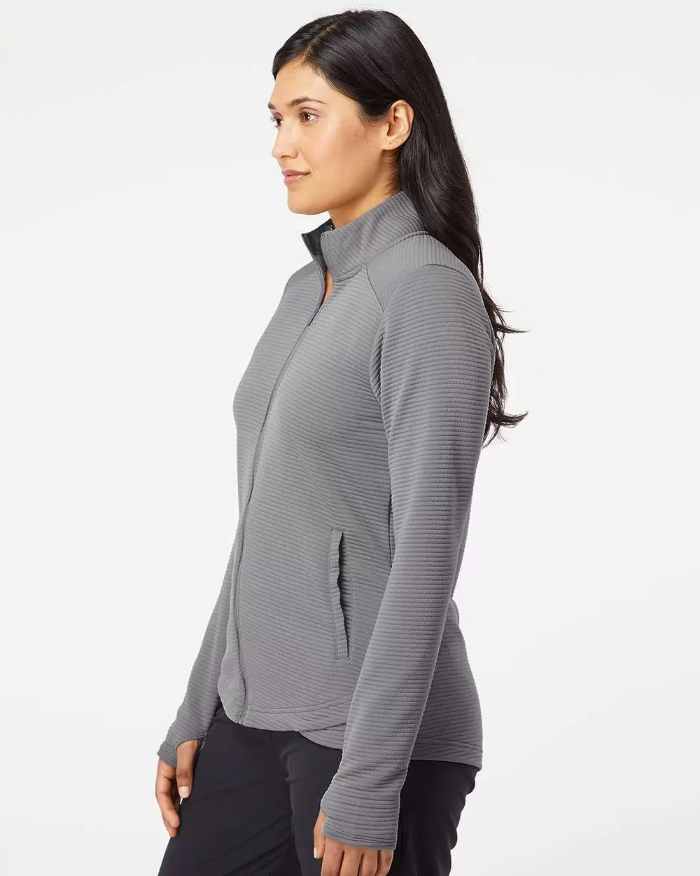 Adidas Golf Clothing A416 Women's Textured Full-Zip Jacket SKU: A416