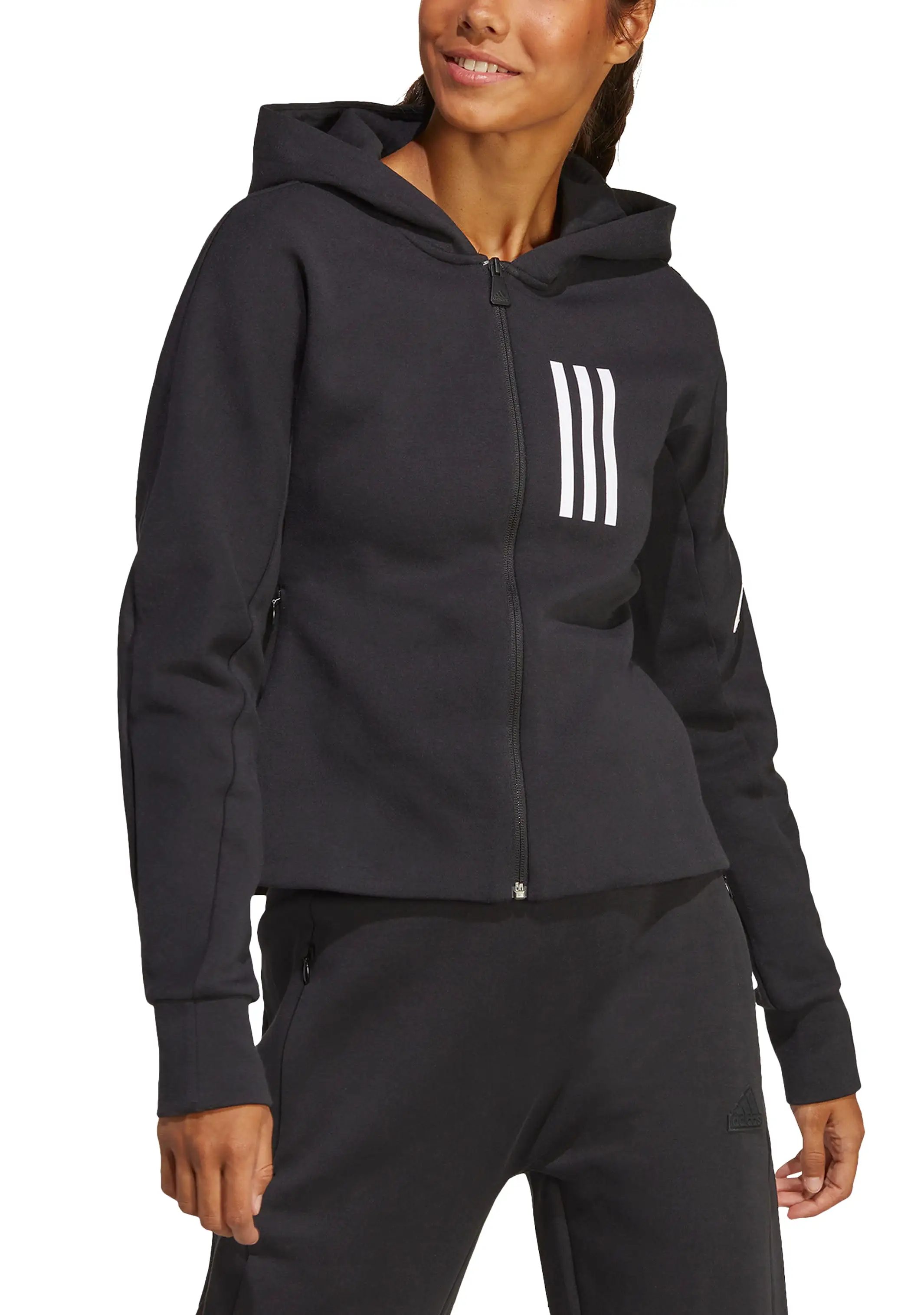 Adidas Womens Mission Victory Slim Fit Full-Zip Hoodie <BR> HU0240