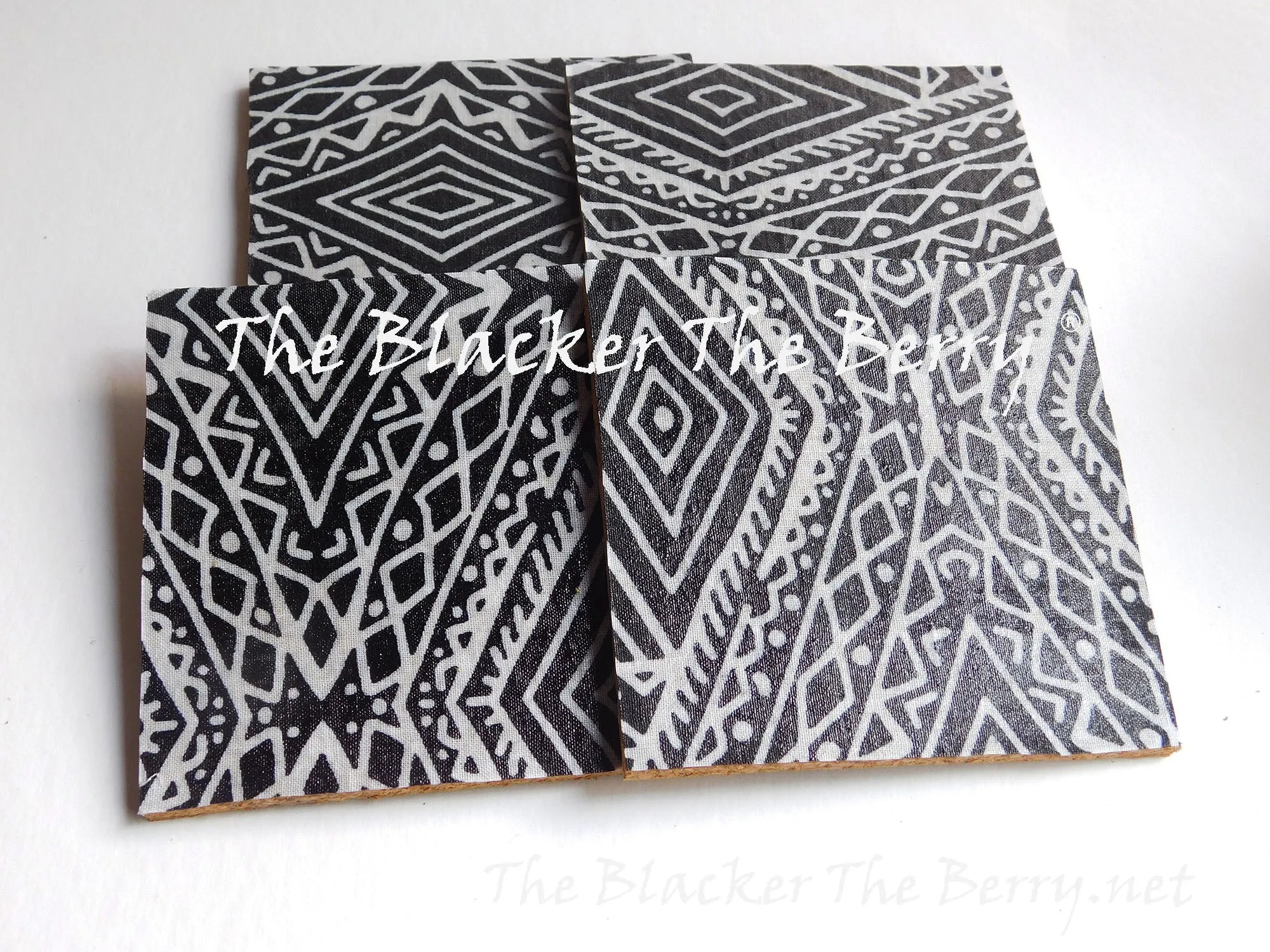 African Kente Coasters Black White Home Decor Kitchen The Blacker The Berry