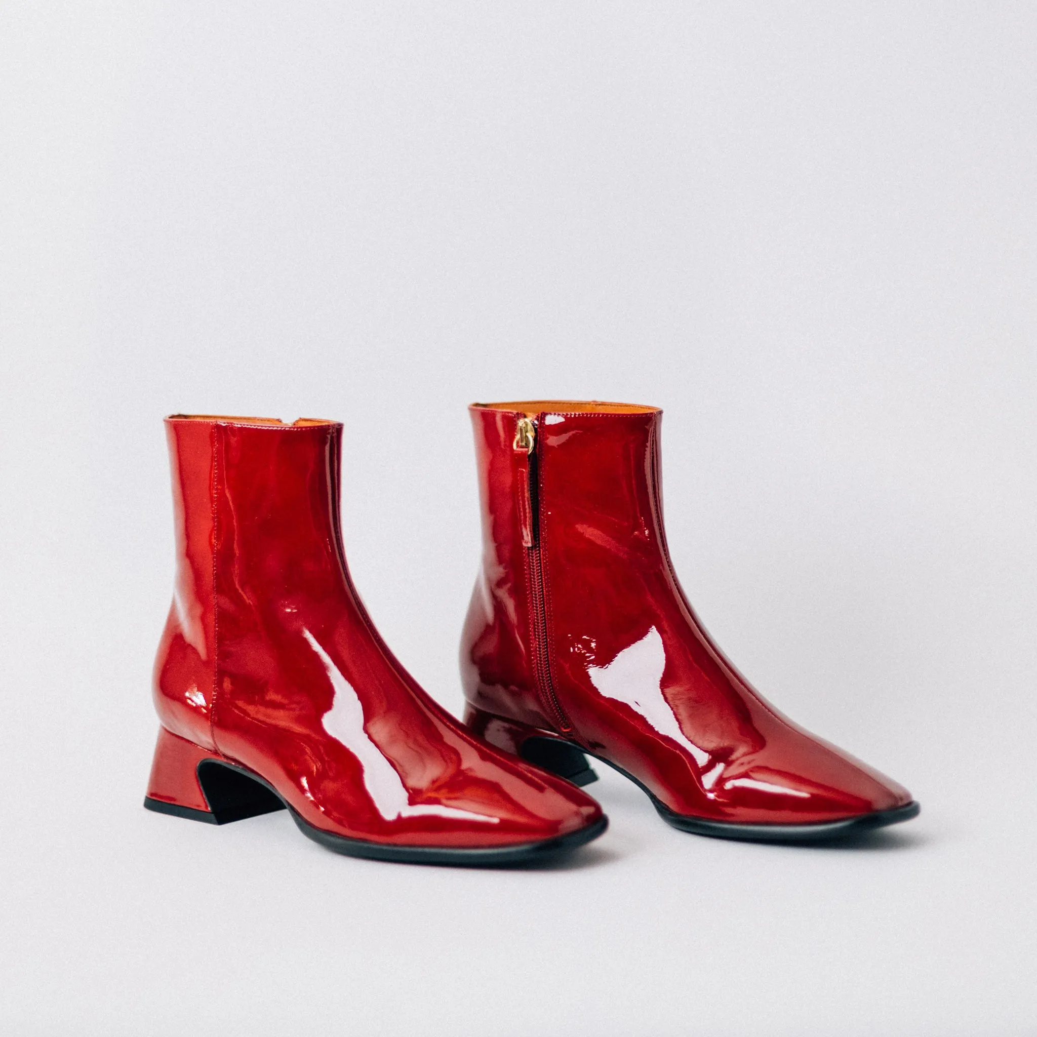 ANGEL ALACRON - RED PATENT CREMIA BOOTS