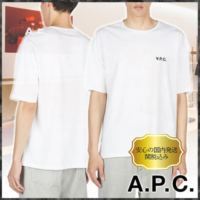 A.P.C.  |Crew Neck Cotton Short Sleeves Logo Designers