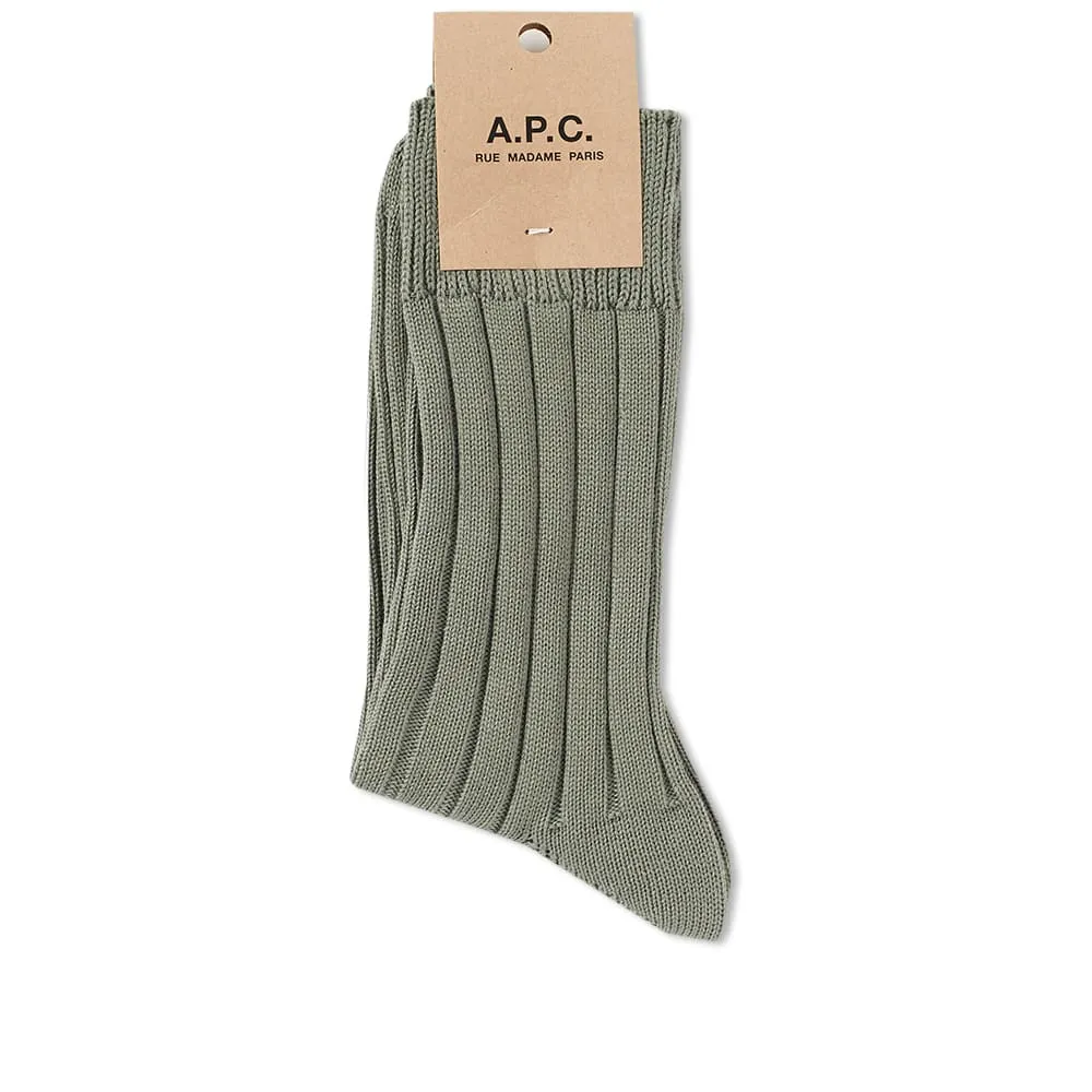 A.P.C. Rib SockKhaki