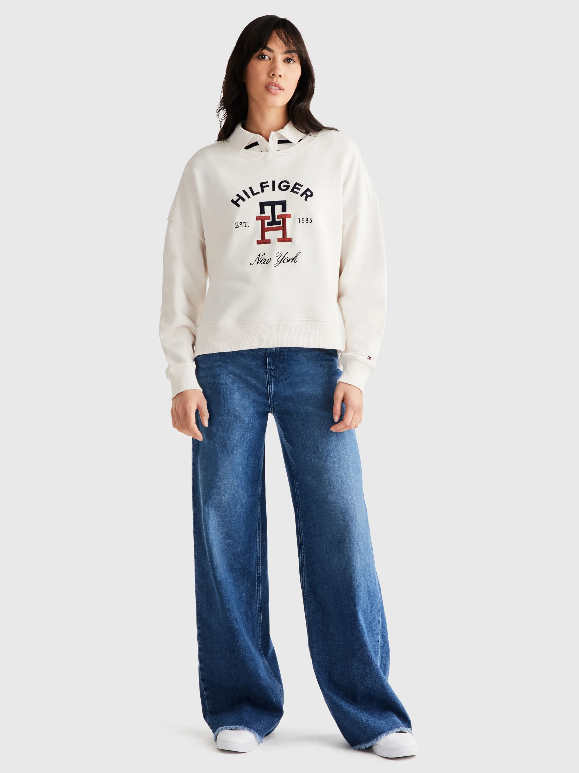 Arched Logo Monogram Sweatshirt | Sweatshirts & Hoodies | Tommy Hilfiger