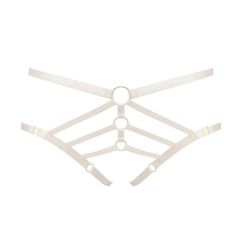 Art Deco Ouvert Strap Cream Brief