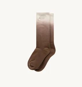 AUTRY APPAREL WOMAN  DIP-DYE SOCKS IN BROWN COTTON TERRY