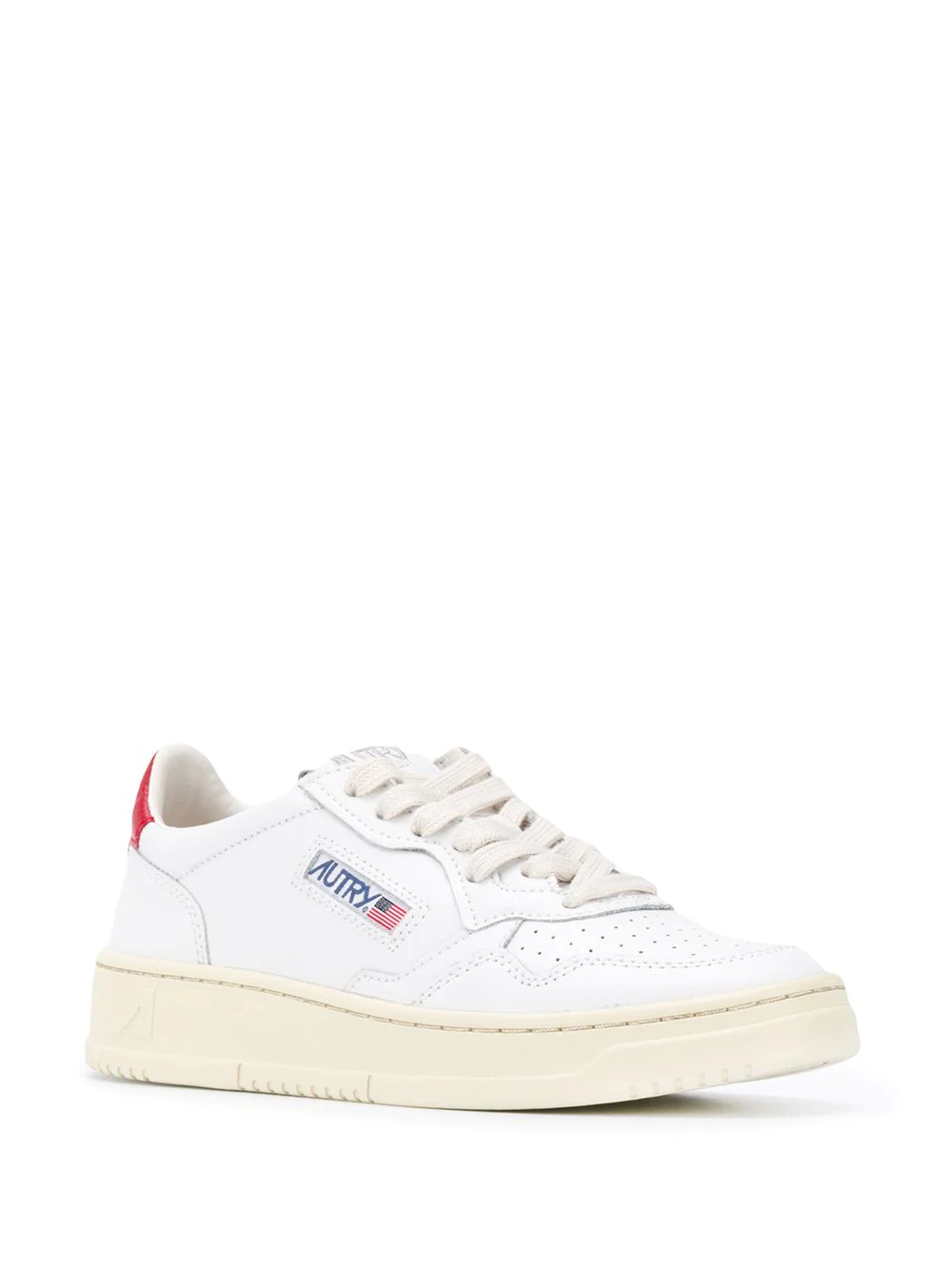 Autry contrasting heel sneakers - White