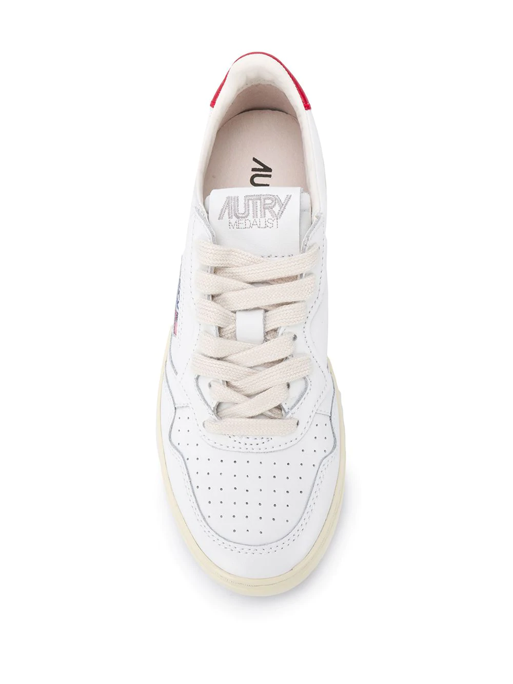 Autry contrasting heel sneakers - White