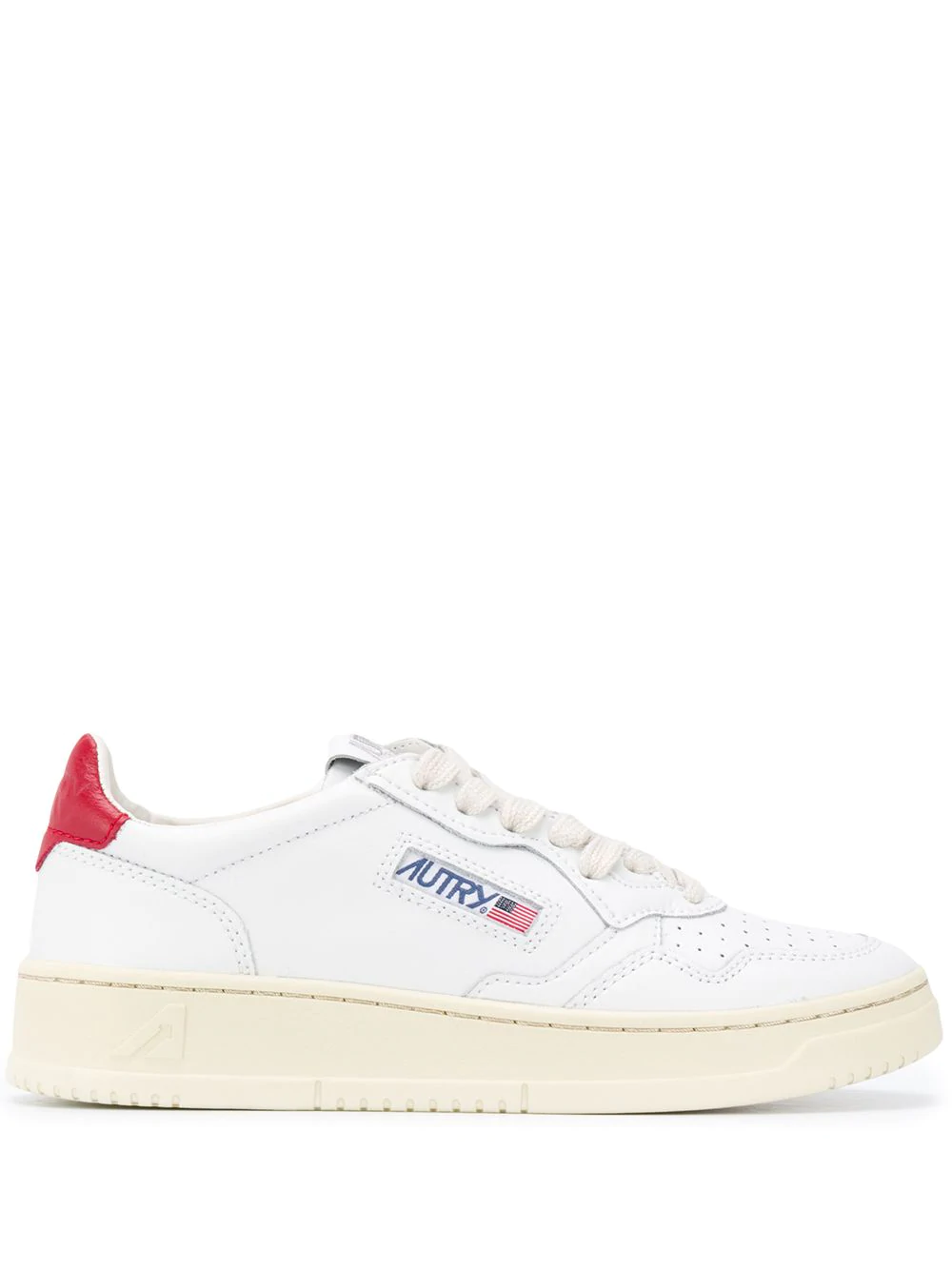 Autry contrasting heel sneakers - White