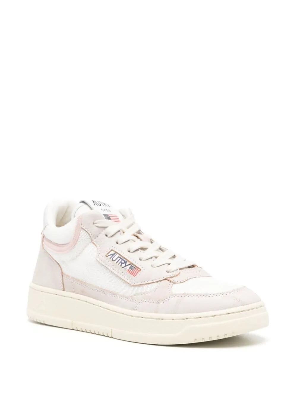 Autry Open Mid leather sneakers - White