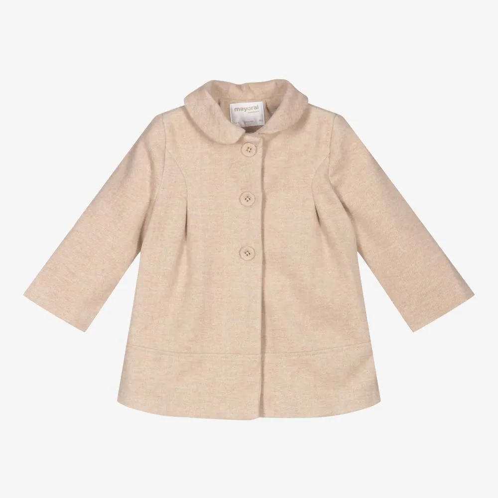 Baby Girls Beige Coat