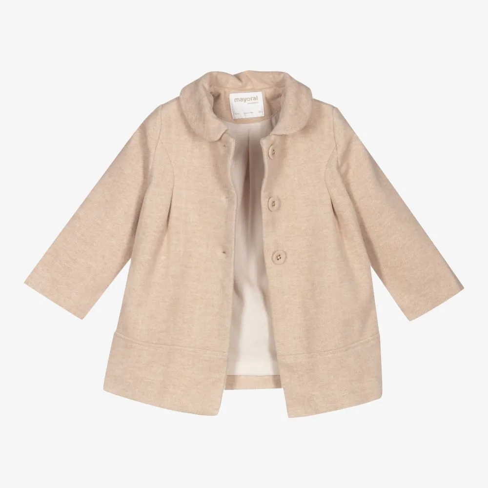 Baby Girls Beige Coat