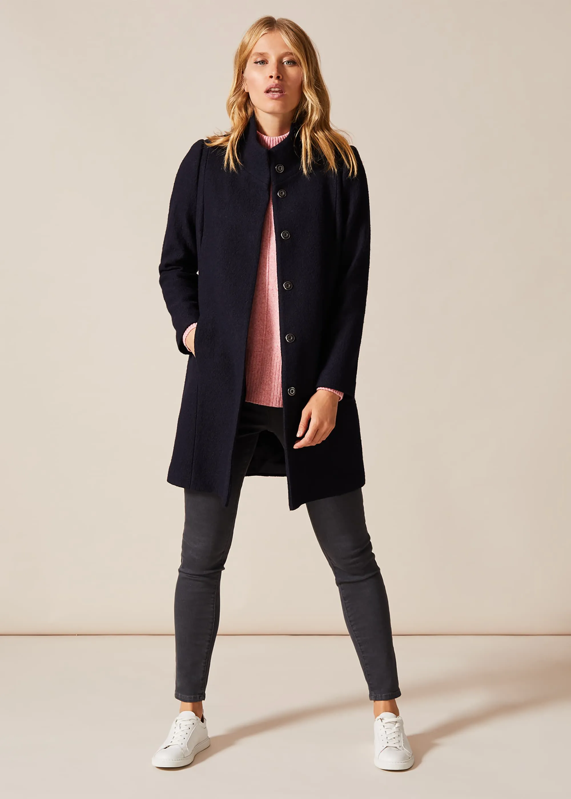 Bailie Boiled Wool Coat