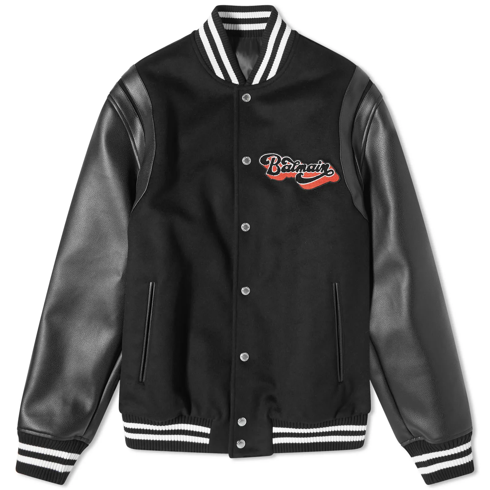 Balmain 70s Logo Varsity JacketBlack