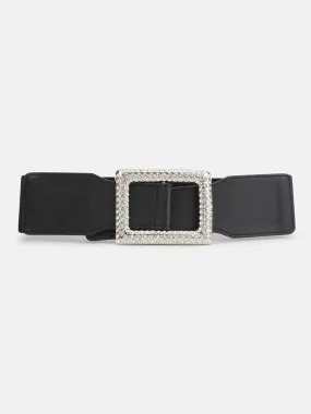 Belt With Square Studded Buckle