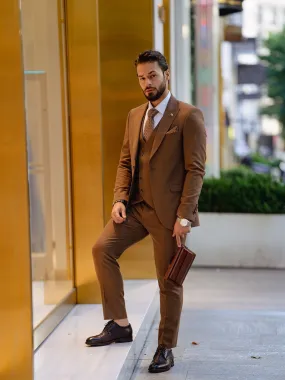 Bojoni Cagliari Brown Slim-Fit Suit 3-Piece