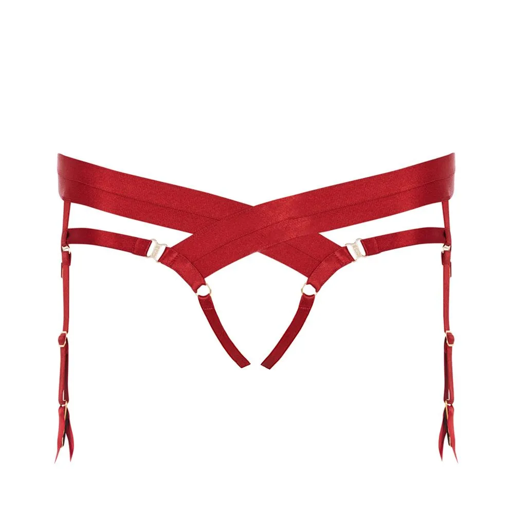 Bondage Harness Brief Burnt Red