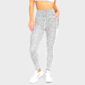 Breeze Mesh Leggings - White Speckle