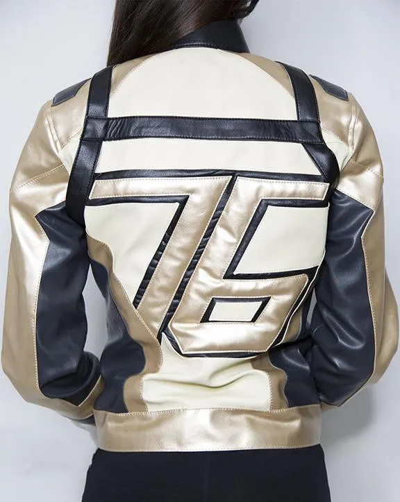 Buy Womens Soldier 76 Leather Jacket Gold | LucaJackets