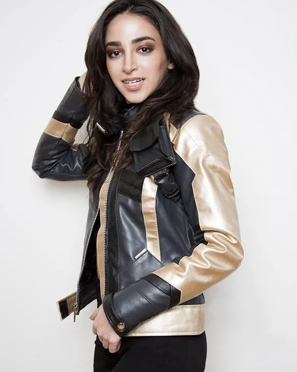 Buy Womens Soldier 76 Leather Jacket Gold | LucaJackets