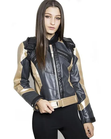 Buy Womens Soldier 76 Leather Jacket Gold | LucaJackets