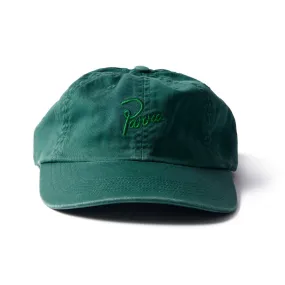 BY PARRA SCRIPT LOGO 6 PANEL HAT // CASTLETON GREEN