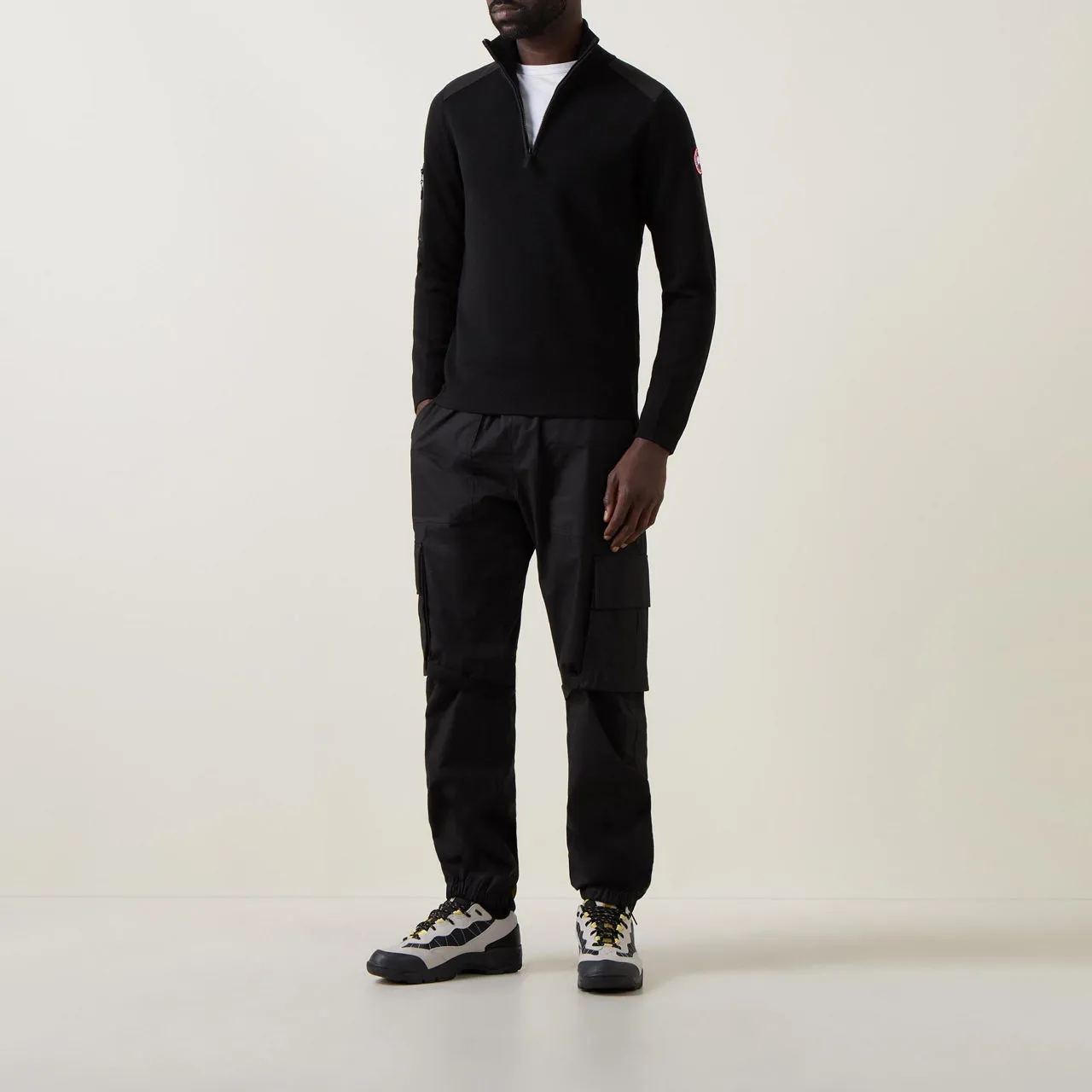 CANADA GOOSE Stormont Half-Zip Sweater - Black