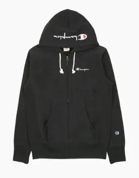 CHAMPION EUROPE HOODED HALF ZIP SWEATSHIRT BLACK