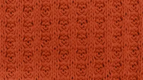 Cotton Waffle Sweater Knit - Brick Red