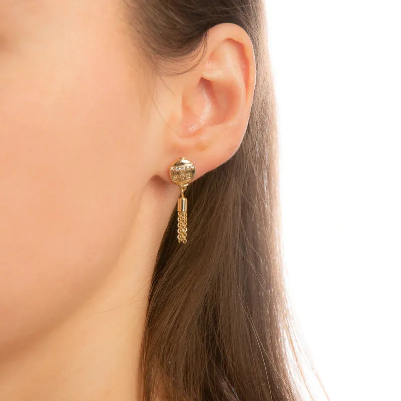 Couture Kingdom- Mulan Yellow Gold Plated Earrings