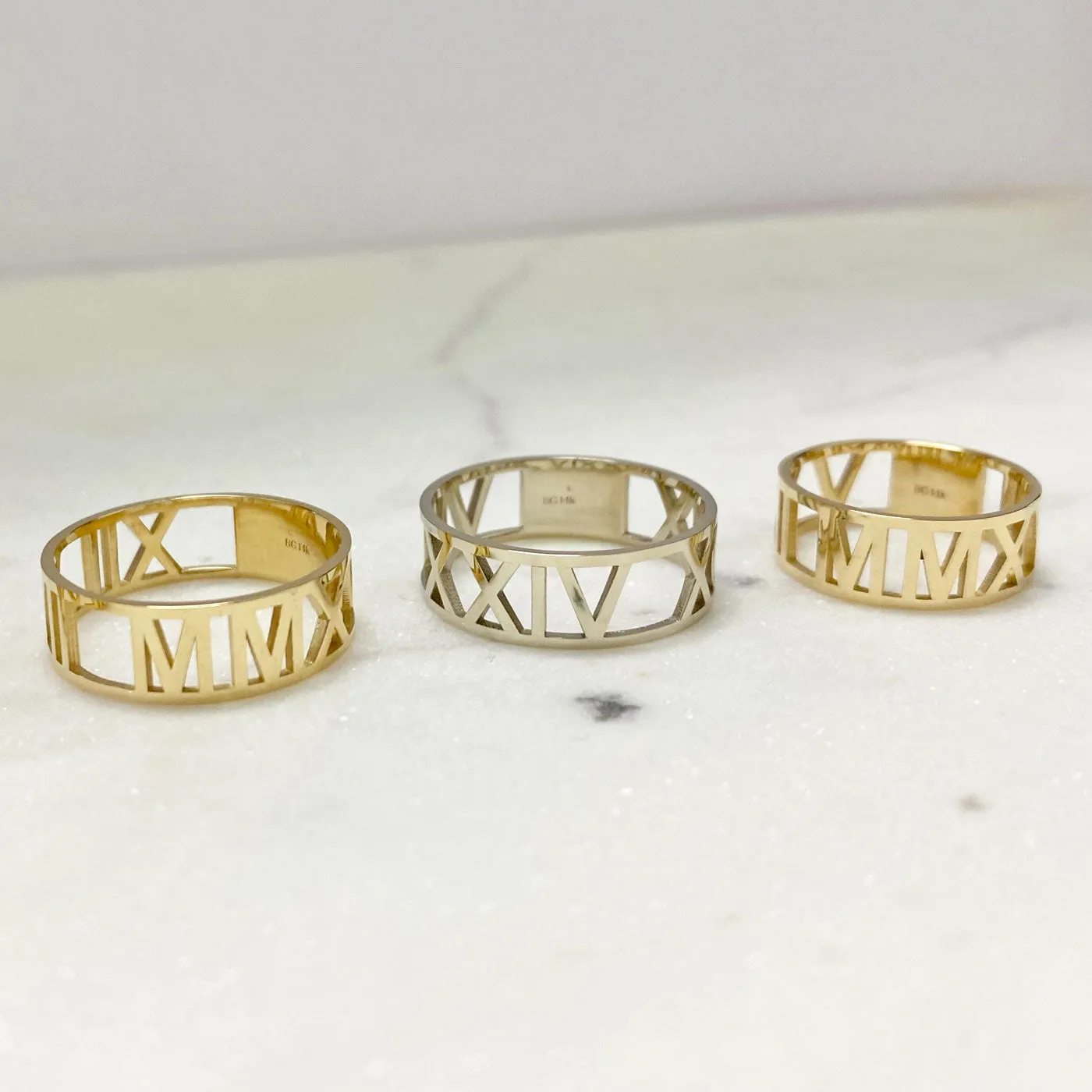 Custom Roman Numeral Ring