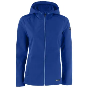 Cutter & Buck Women's Tour Blue Evoke Eco Softshell Recycled Full Zip Jacket