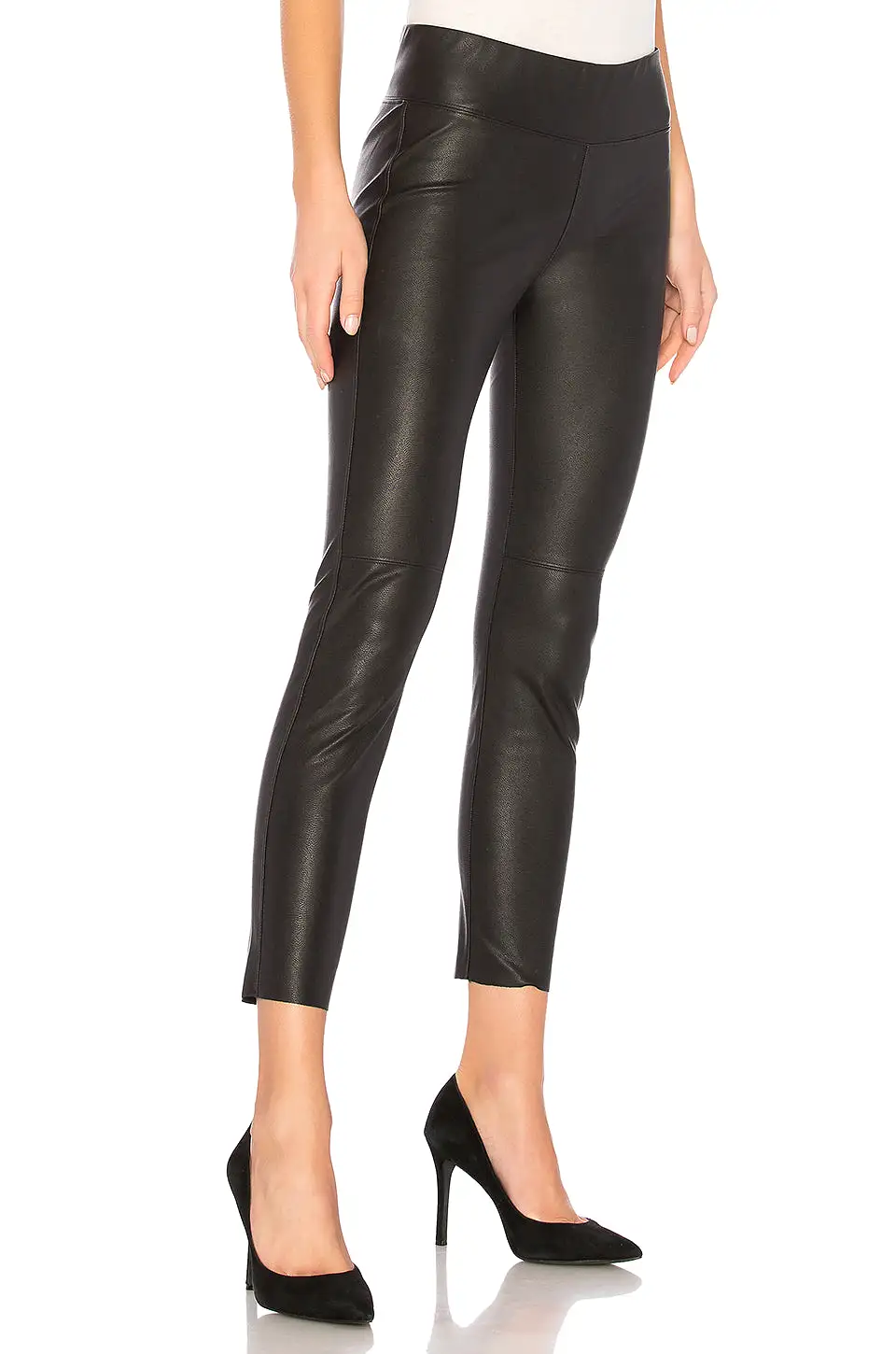 David Lerner Gemma Mid Rise Vegan Leather Leggings