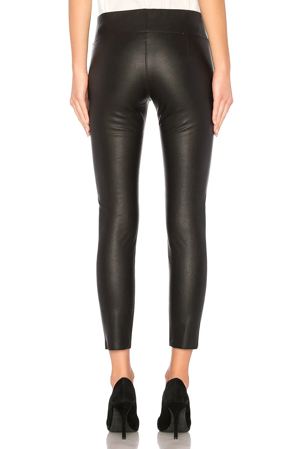 David Lerner Gemma Mid Rise Vegan Leather Leggings