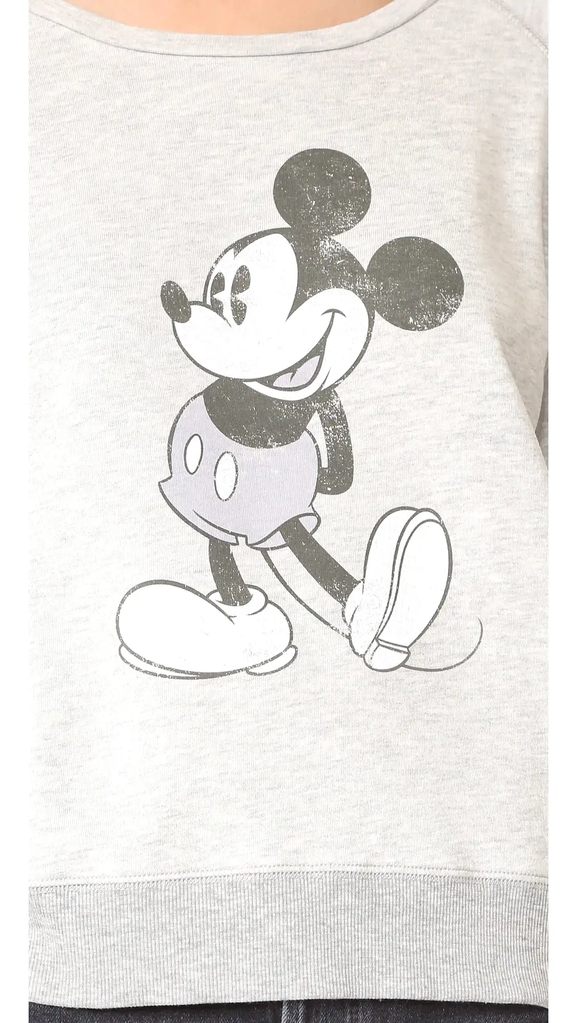 David Lerner Mickey Greyscale Raglan Sweatshirt