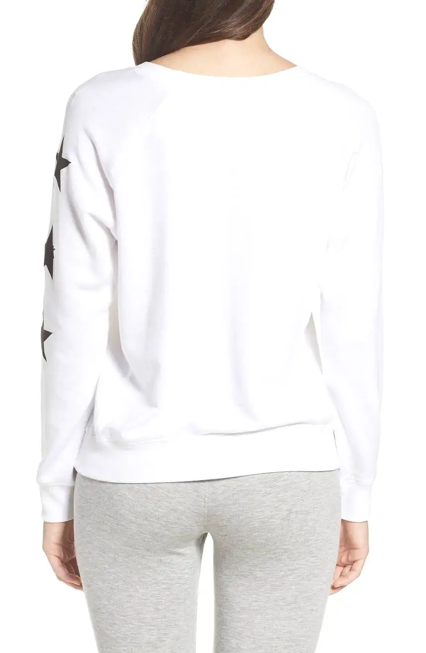 David Lerner Star French Terry Raglan Pullover Sweatshirt