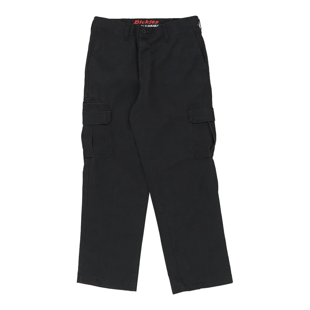 Dickies Cargo Trousers - 32W 29L Black Cotton Blend