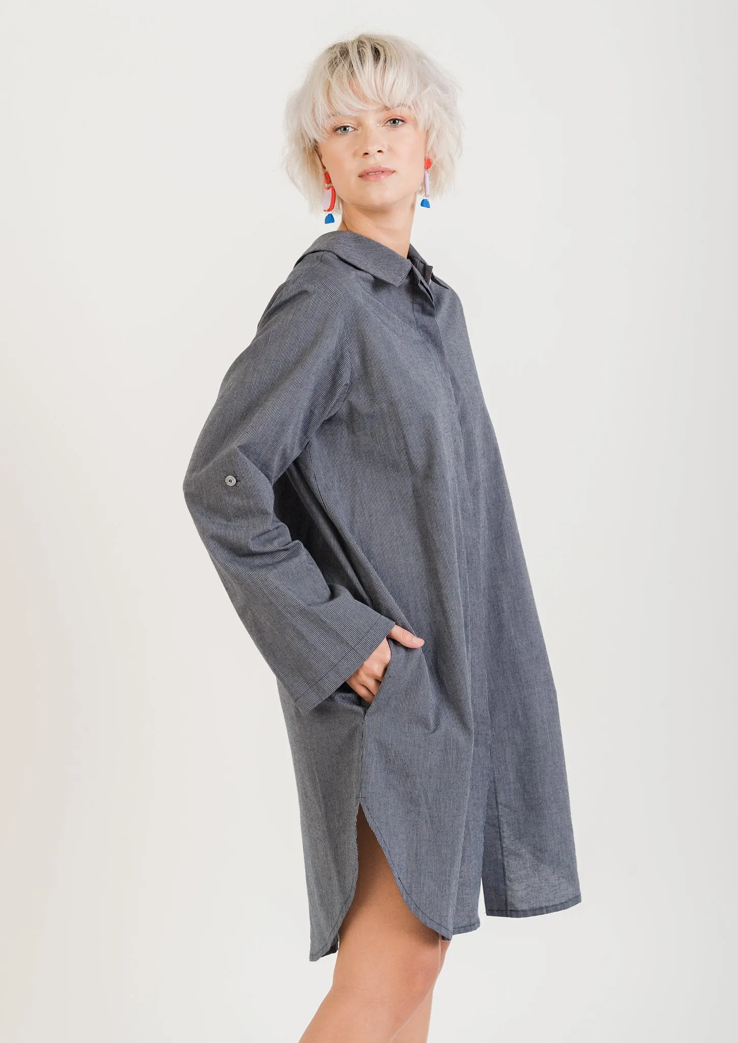 DO JACKET Short + Hemp SHIRT DRESS