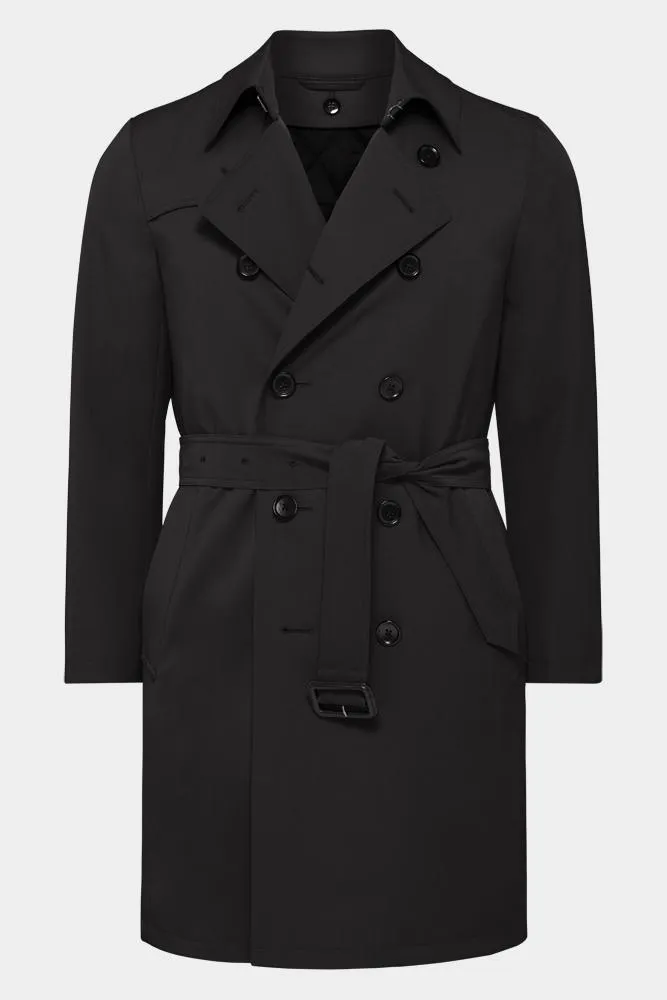 Drake Trench Coat - Tech Black