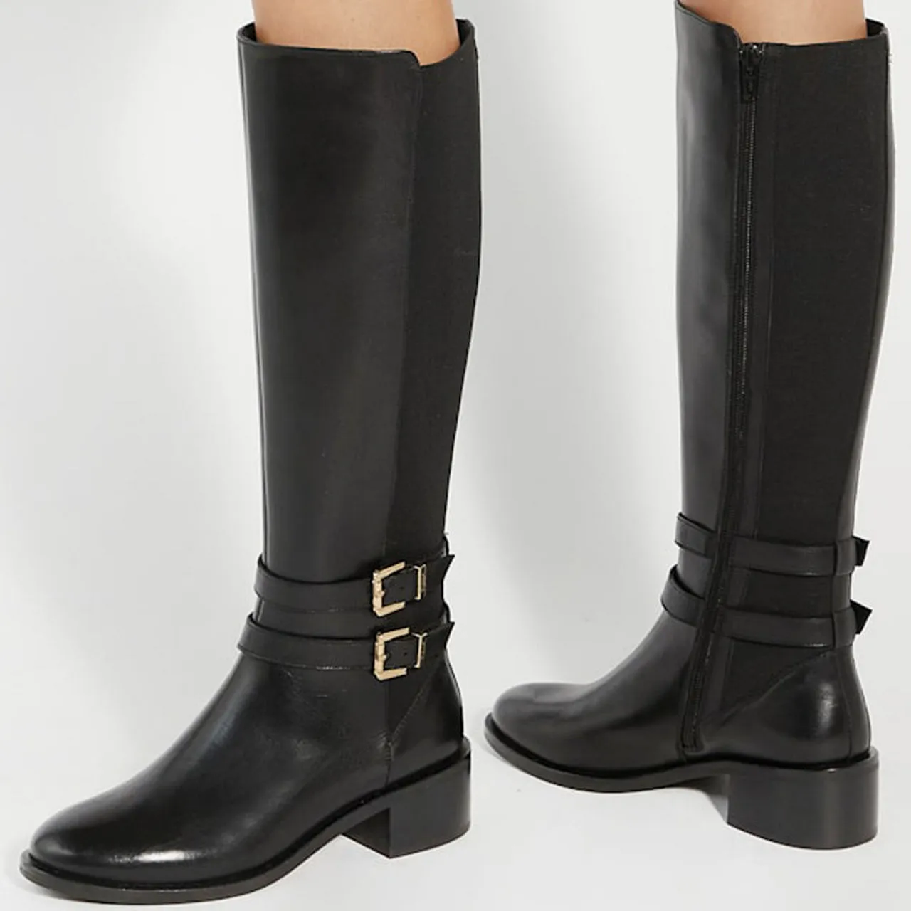 DUNE LONDON Tatter Knee-High Boots - Black