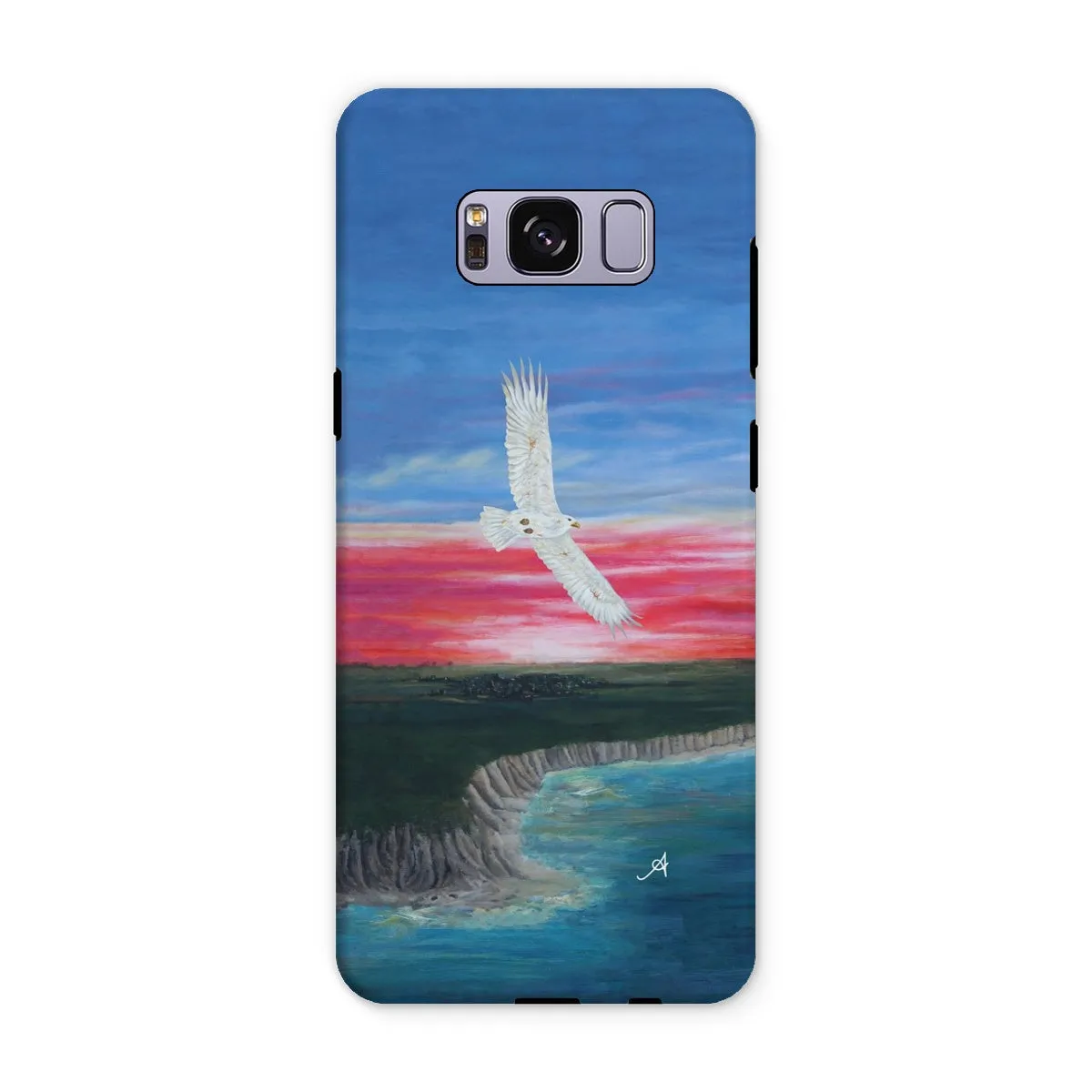 Eagle Soaring with Sunset Amanya Design Tough Phone Case