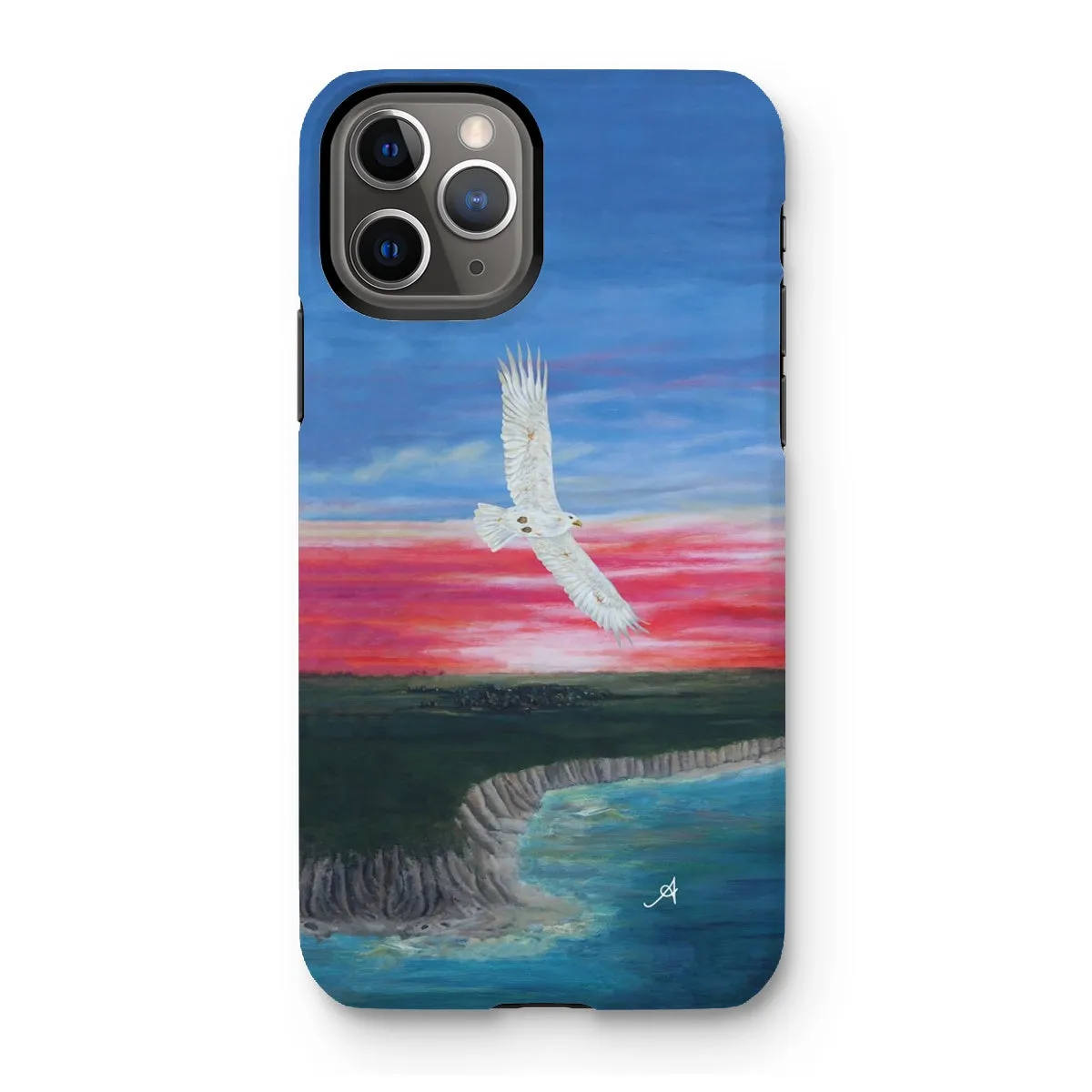 Eagle Soaring with Sunset Amanya Design Tough Phone Case