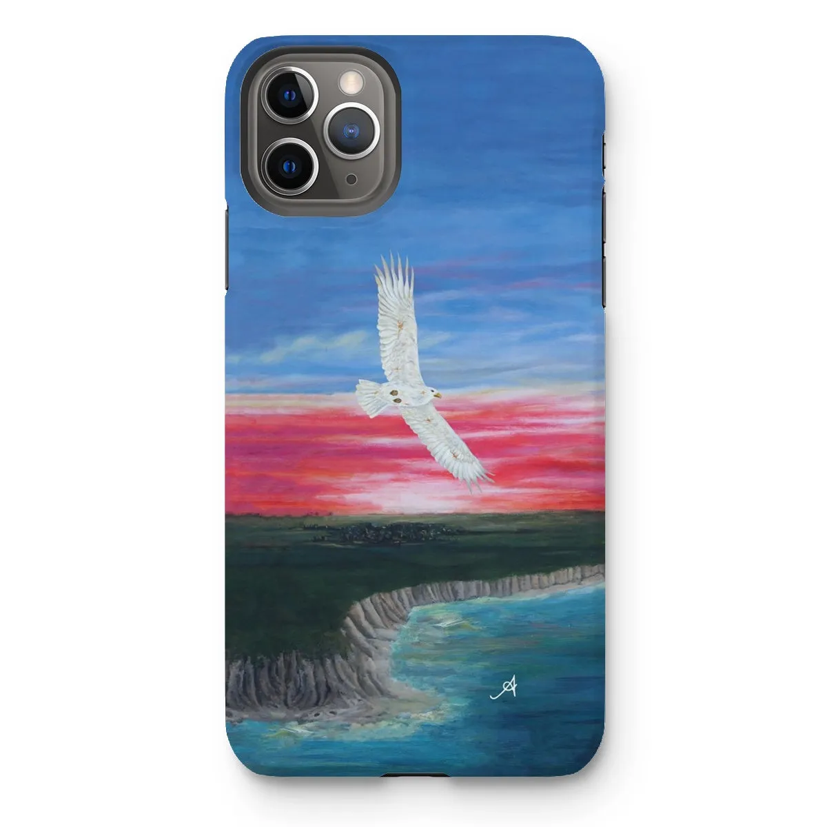 Eagle Soaring with Sunset Amanya Design Tough Phone Case