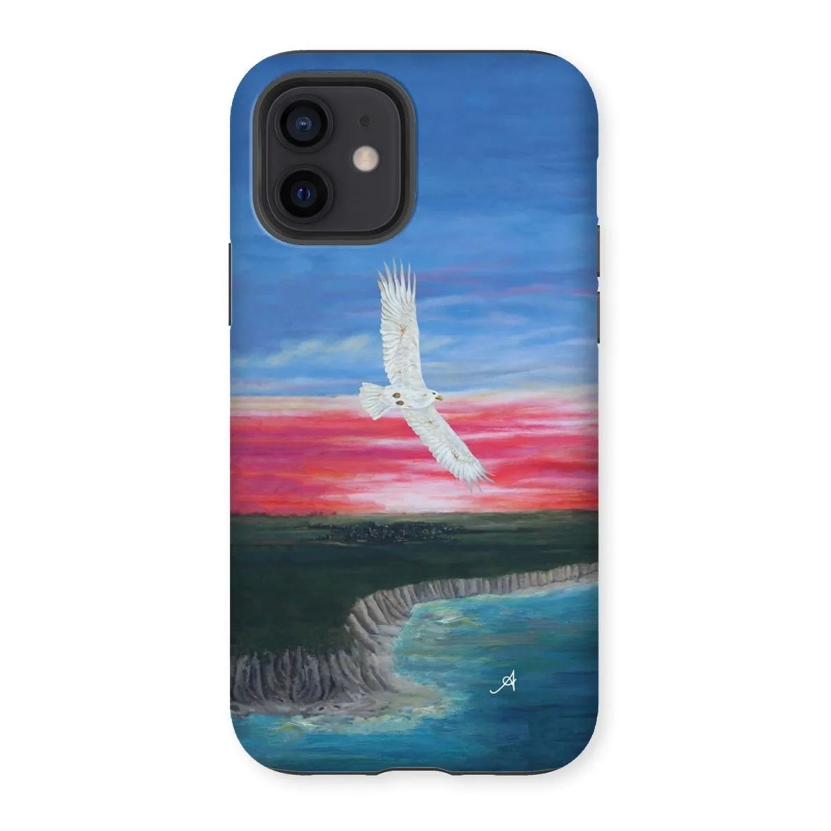 Eagle Soaring with Sunset Amanya Design Tough Phone Case