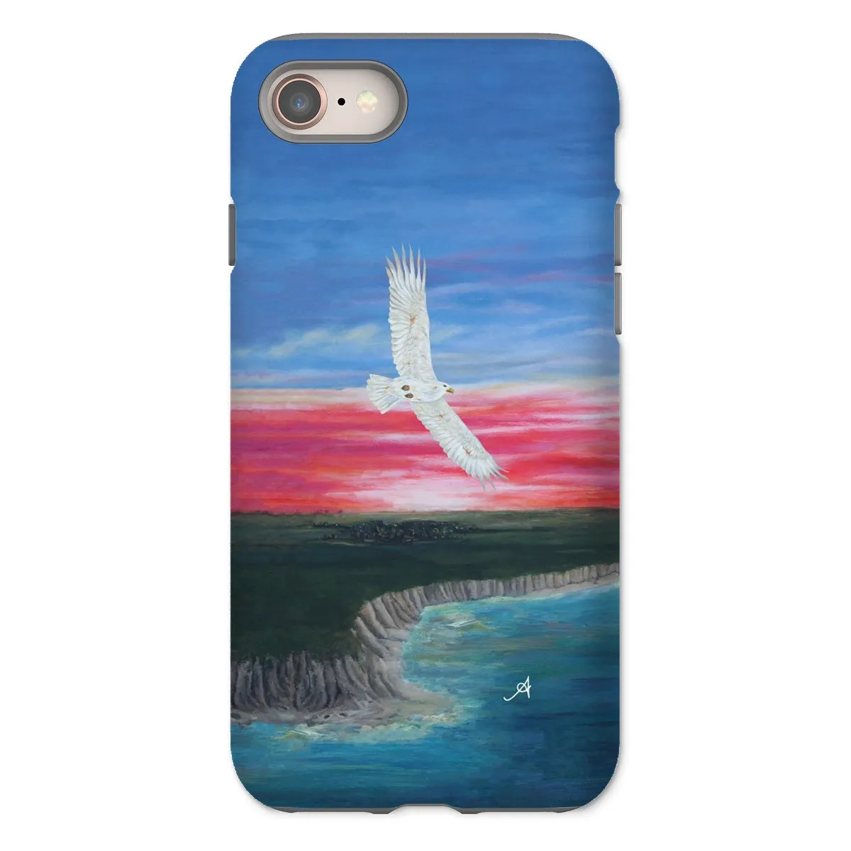 Eagle Soaring with Sunset Amanya Design Tough Phone Case