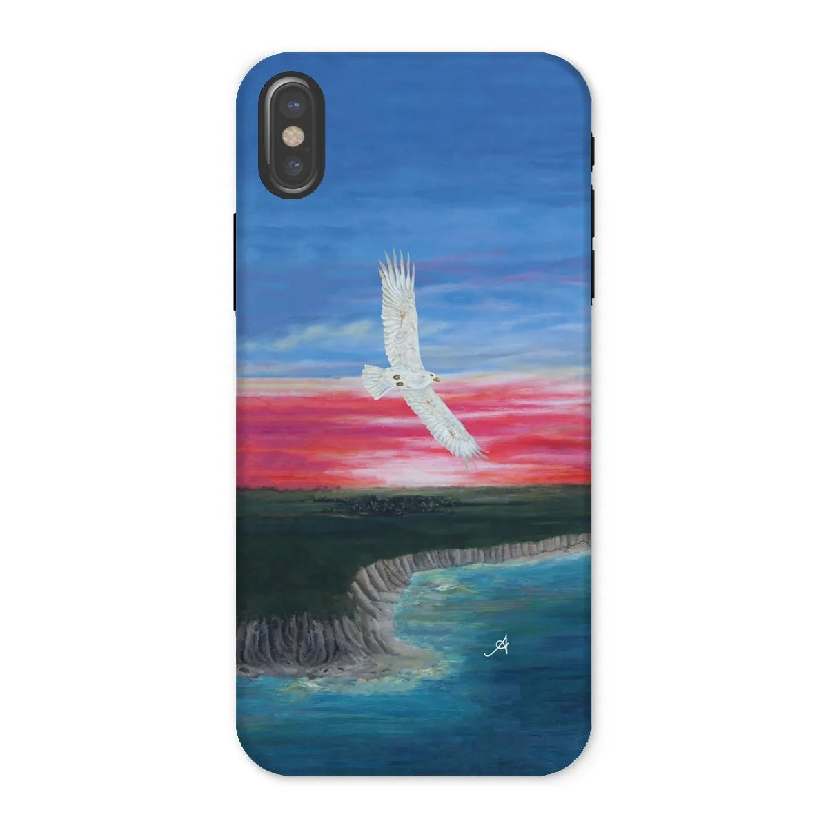 Eagle Soaring with Sunset Amanya Design Tough Phone Case