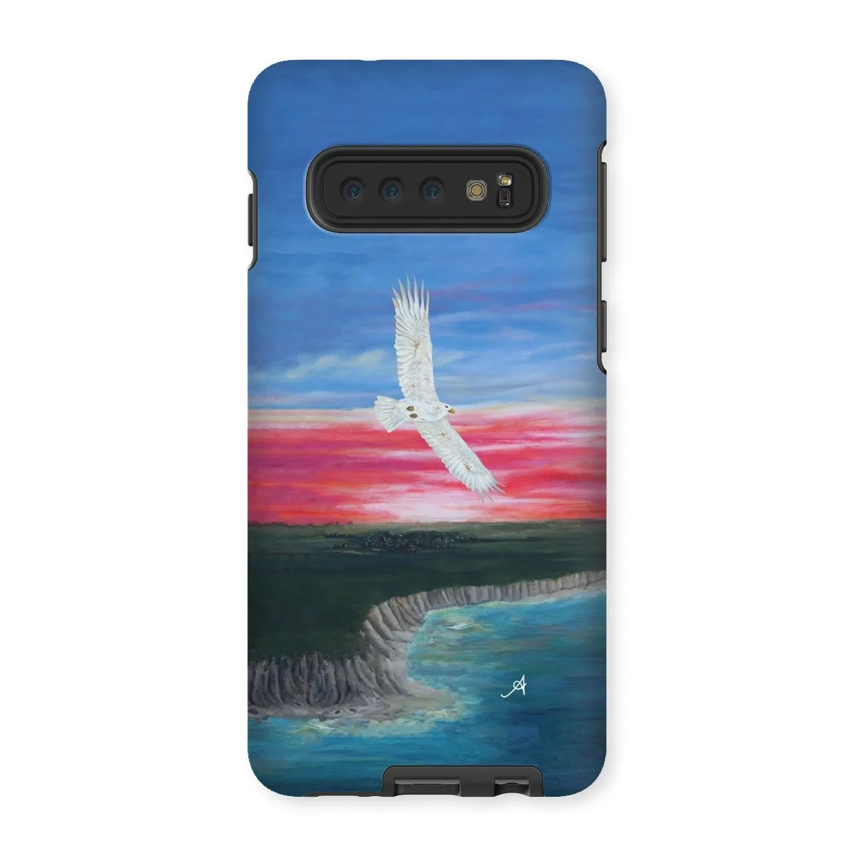 Eagle Soaring with Sunset Amanya Design Tough Phone Case