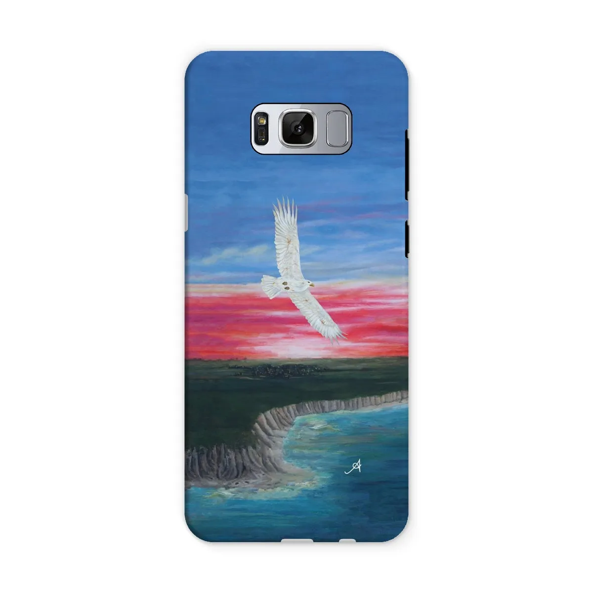 Eagle Soaring with Sunset Amanya Design Tough Phone Case