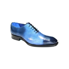 Emilio Franco Valerio Men's Shoes Navy Combination Calf Skin Leather Oxfords (EF1226)