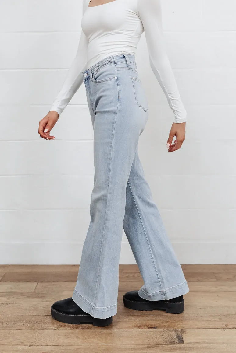 Fiona Hi-Rise Braided Waistband Jeans